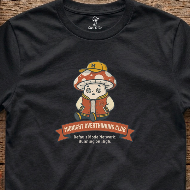 Midnight Overthinking Club tee in Black (card crop)