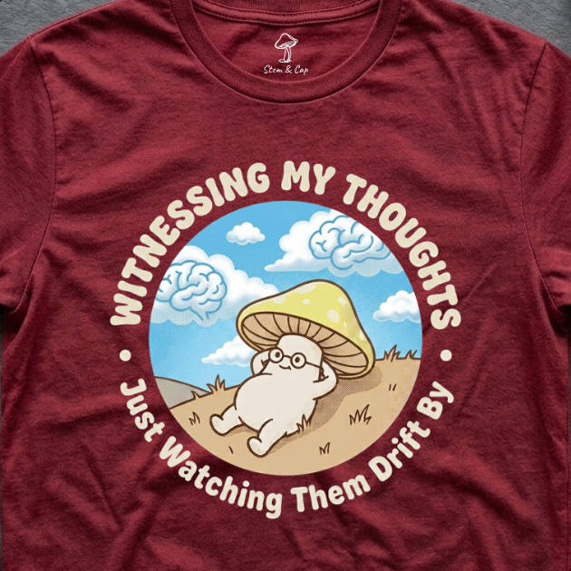Witnessing My Thoughts tee in Cardinal Red (card crop)