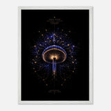 Neural Bloom print, framed and hung