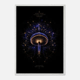 Neural Bloom print, framed and hung