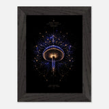 Neural Bloom print, framed and hung