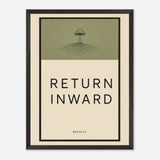 Return Inward print, framed and hung
