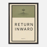 Return Inward print, framed and hung