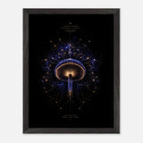 Neural Bloom print, framed and hung