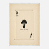 Queen of Spores print, framed and hung
