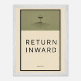 Return Inward print, framed and hung