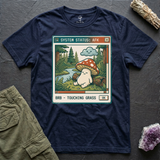 BRB, Touching Grass tee in Navy, flat-lay