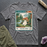 BRB, Touching Grass tee in Sports Grey, flat-lay