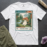 BRB, Touching Grass tee in White, flat-lay