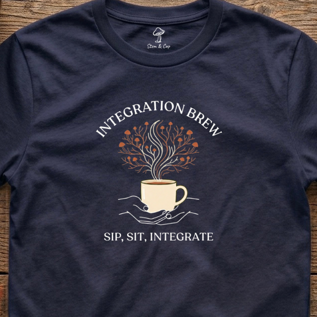 Integration Brew tee in Navy (card crop)