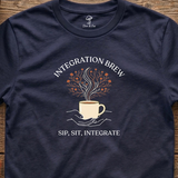 Integration Brew tee in Navy (card crop)