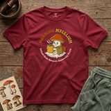 Morning Mycelium tee in Cardinal Red