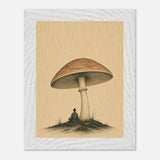 Shelter print, framed and hung