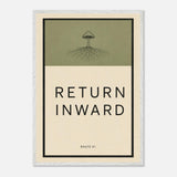 Return Inward print, framed and hung