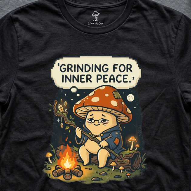 Grinding for Inner Peace tee in Black (card crop)