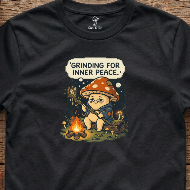 Grinding for Inner Peace tee in Black (card crop)