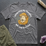 Integrating My Thoughts tee in Sports Grey, flat-lay