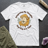 Integrating My Thoughts tee in White, flat-lay