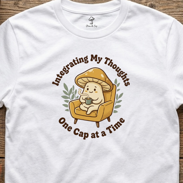 Integrating My Thoughts tee in White (card crop)