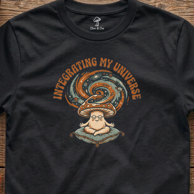 Integrating My Universe tee in Black (card crop)