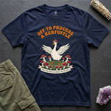 Off to Process a Kerfuffle tee in Navy, flat-lay