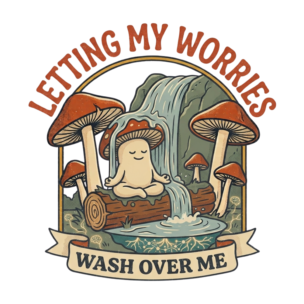 Letting My Worries Wash Over Me T-Shirt artwork