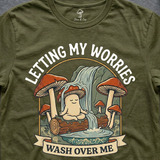 Letting My Worries Wash Over Me tee in Olive (card crop)