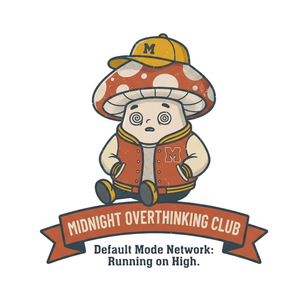 Midnight Overthinking Club T-Shirt artwork