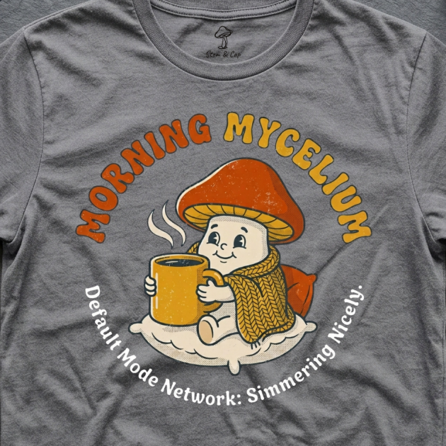 Morning Mycelium tee in Sports Grey (card crop)