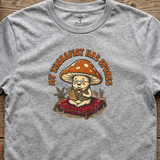 My Therapist Has Spores tee in Sports Grey (card crop)