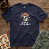 Take Your Time tee in Navy