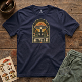 Sit With It tee in Navy