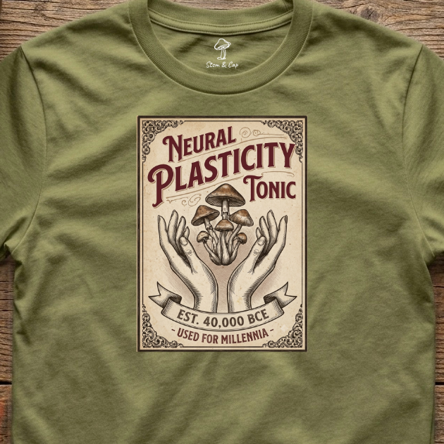 Neural Plasticity Tonic tee in Olive (card crop)