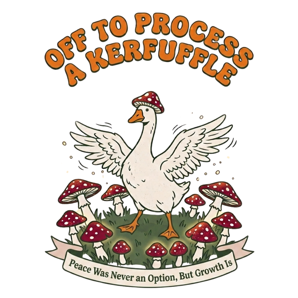 Off to Process a Kerfuffle T-Shirt artwork