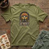 Sit With It tee in Olive