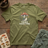 Take Your Time tee in Olive