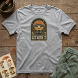 Sit With It tee in Sports Grey