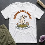 Scream, Rest, Repeat tee in White, flat-lay