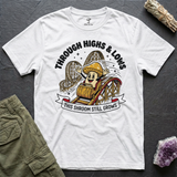 Through Highs & Lows tee in White, flat-lay