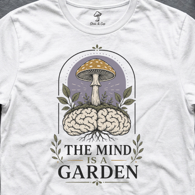 The Mind Is a Garden tee in White (card crop)