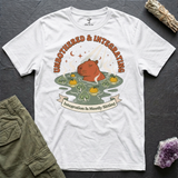 Unbothered & Integrating tee in White, flat-lay