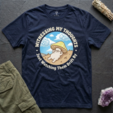 Witnessing My Thoughts tee in Navy, flat-lay